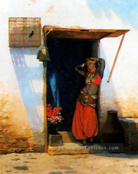  rome - Femme du Caire à sa porte Arabe Jean Léon Gérôme